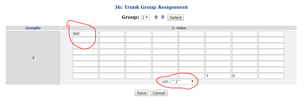 Program 36 - Trunk Group Assignment